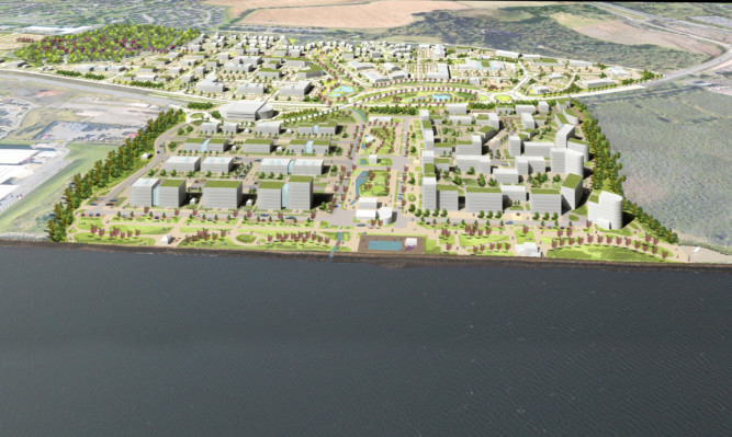 An impression of the £500 million Rosyth waterfront development.