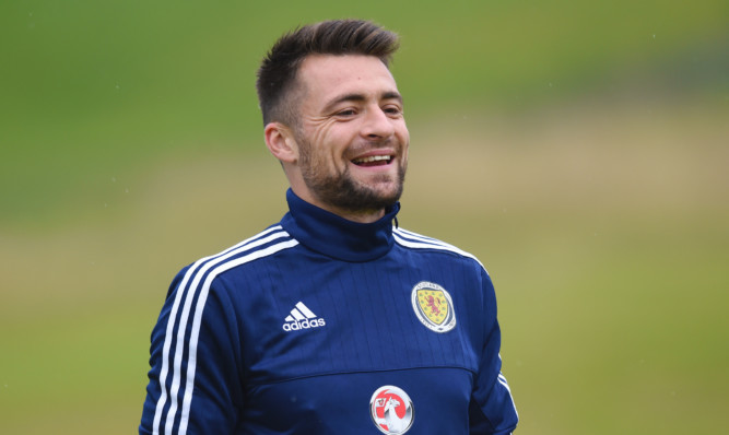 Russell Martin during Scotland training.