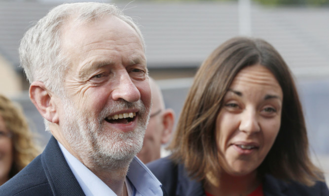 Labour leader Jeremy Corbyn pictured with Scottish Labour leader Kezia Dugdale during a recent visit to Scotland.