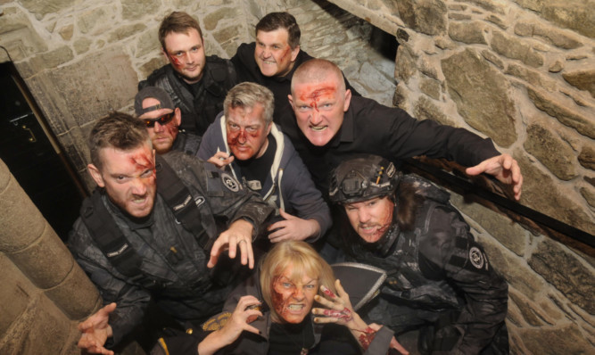 A plague of trainee zombies invaded Dundees Mains Castle at the weekend.