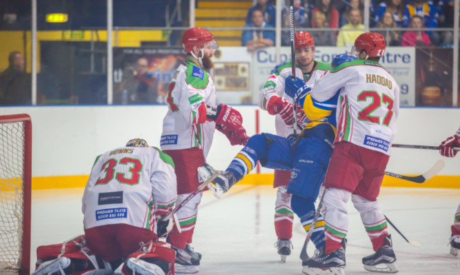 Action from the Flyers clash with Braehead Clan on Friday, which the Fife side lost 5-3.