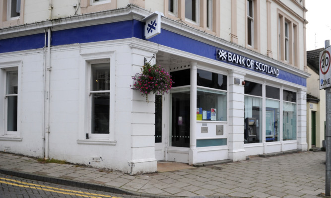 The Bank of Scotland branch on the Square, Aberfeldy.