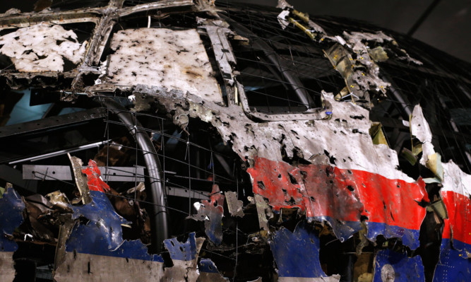 The cockpit wreckage at the Gilze-Rijen Military Base in the Netherlands.
