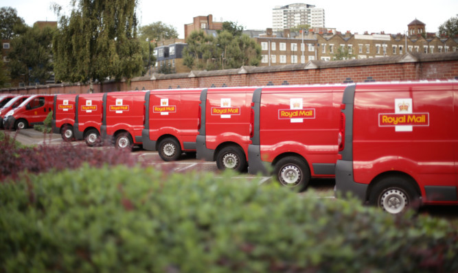 Royal Mail delivery vans, now in private ownership.