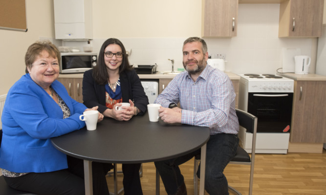 From left: Councillor Sheena Welsh, Kathryn Lindsay, service manager with children, families and criminal justice services, and Councillor Donald Morrison.