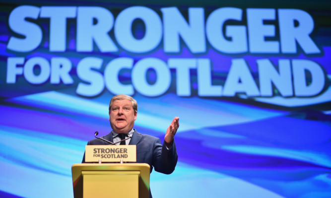 Angus Robertson addresses to the SNP conference in Aberdeen.