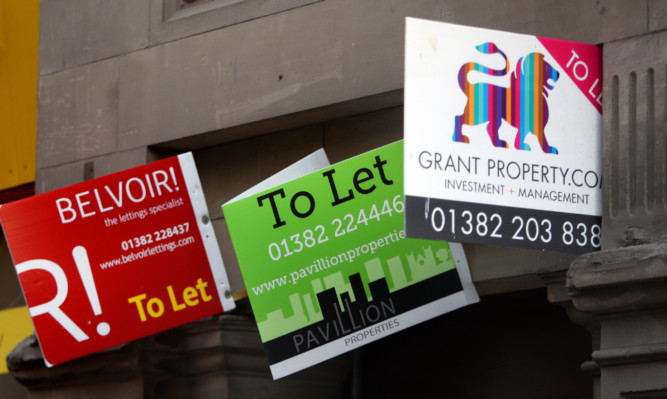 Vacant shops in Dundee city centre.