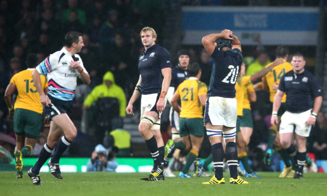 And he's off!  Craig Joubert sprints off the pitch after blowing the final whistle.