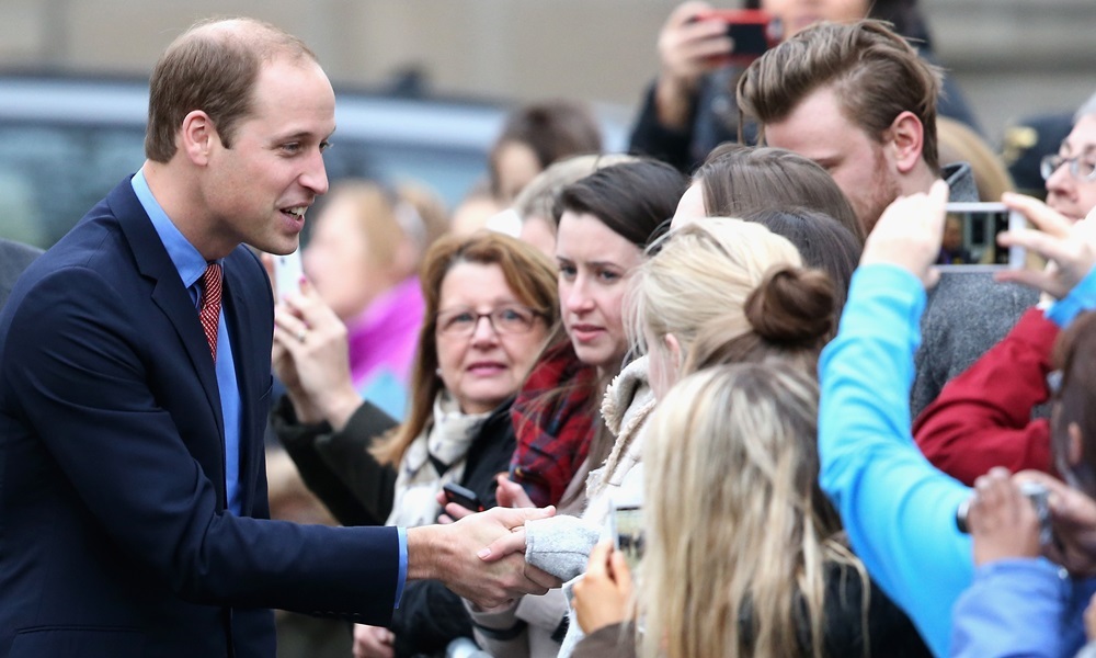 DUNDEE, SCOTLAND - OCTOBER 23:  Prince William, Duke of Cambridge arrives at Dundee Rep Theatre as part of an away day to the Scottish City on October 23, 2015 in Dundee, Scotland.  (Photo by Chris Jackson/Getty Images)