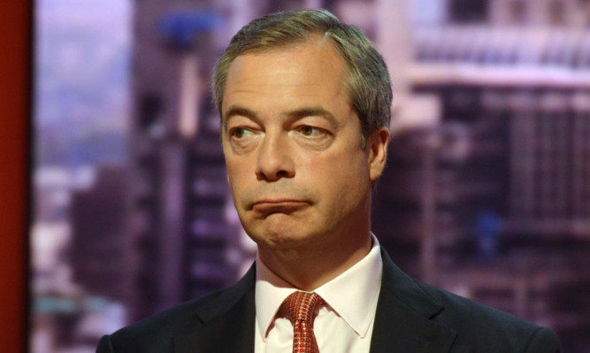 UKIP leader Nigel Farage appearing on the Andrew Marr Show on Sunday.