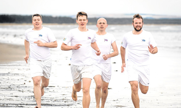 Chariots of Fire recreated on the West Sands at St Andrews.