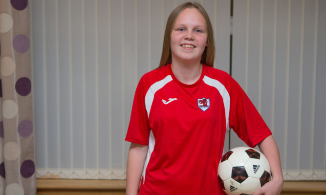 Tiegan Clark, 17, plays for Raith Rovers Ladies and Girls FC.