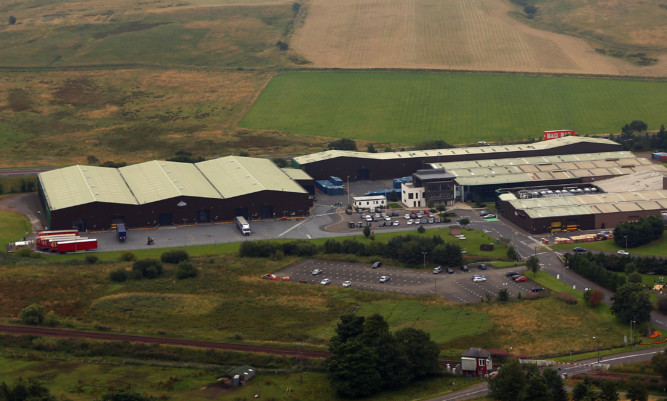 The Glasgow-Perth rail line runs close by Highland Spring's plant at Blackford.