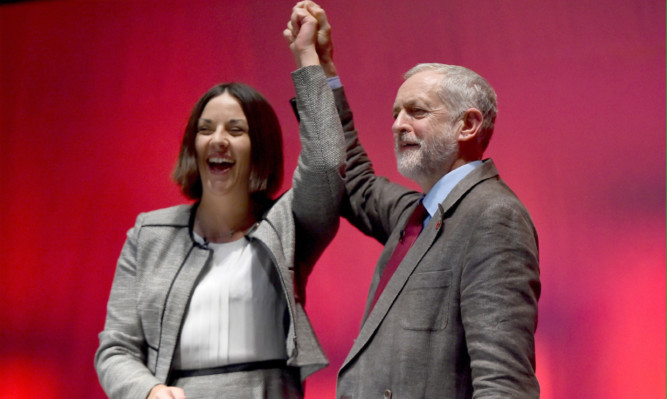 Labour leader Jeremy Corbyn with Scottish Labour Party leader Kezia Dugdale.