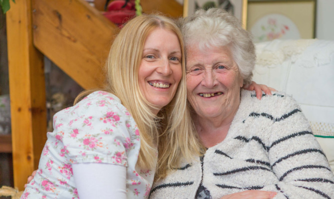 Emma and mum Doreen Scott happy and well at home in Crail.