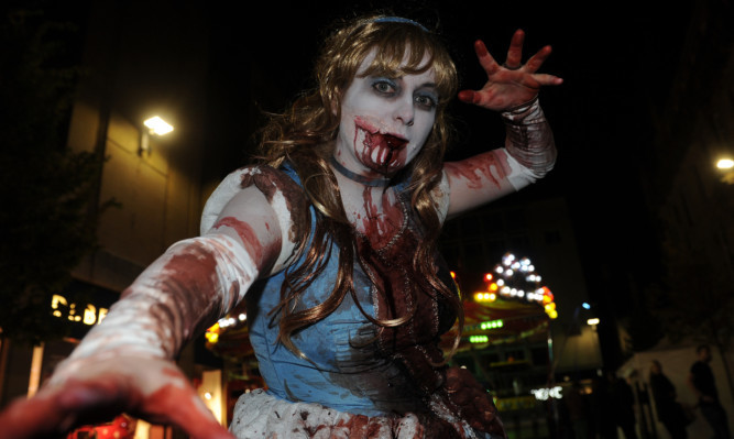 Linsey McArthur gets into the Halloween spirit in Perth.