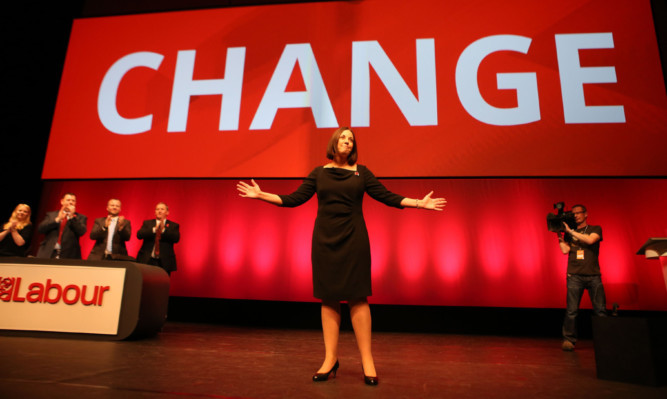 Scottish Labour leader Kezia Dugdale after her speech at the Perth Concert Hall.