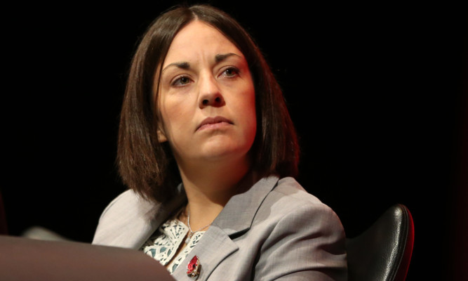 Scottish Labour leader Kezia Dugdale listens to the Trident debate during the Perth conference.