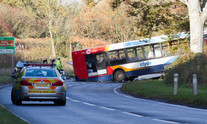 The bus driver and two passengers were also seriously injured in the crash.