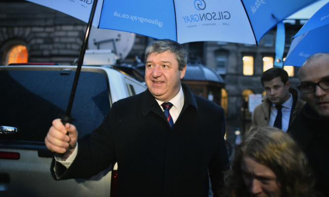 Alistair Carmichael at Edinburgh Court of Session.