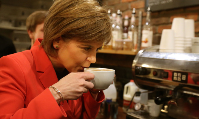 Nicola Sturgeon would take the complete works of Jane Austen and a coffee machine if she was cast adrift on a desert island.