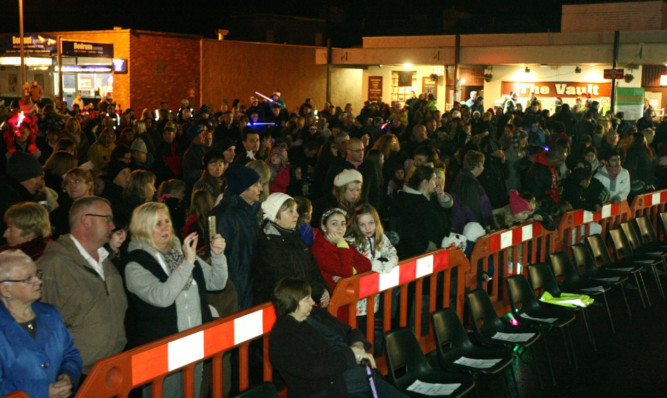 The Christmas lights switch-on in Monifieth is always popular.