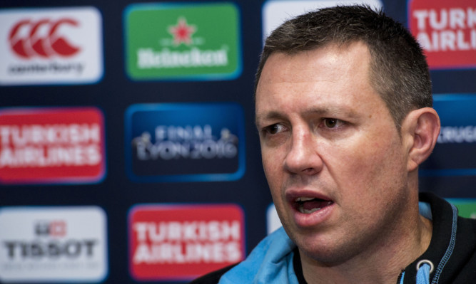 Glasgow Warriors assistant coach Matt Taylor talks to the media ahead of his side's clash with Northampton Saints