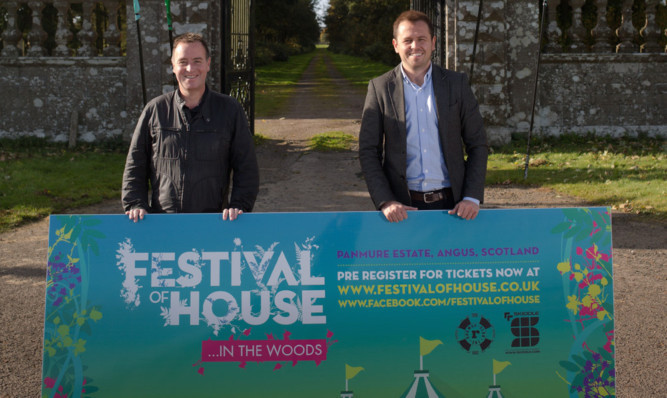 From left: Wayne Dunbar of the Rhumba Club and Festival of House director Craig Blyth at the grand entrance to Panmure Estate.