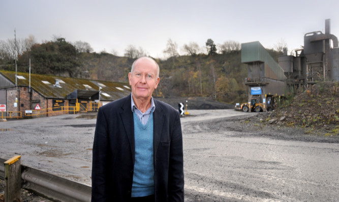Councillor Willie Wilson at the quarry off Gleneagles Road in Perth.