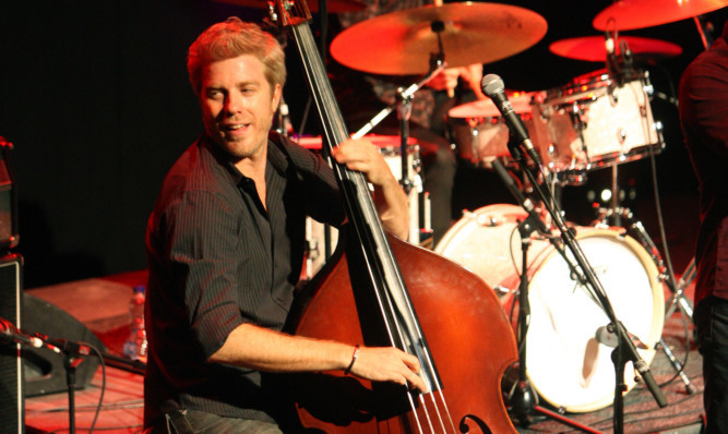 Kyle Eastwood on stage at the Gardyne.
