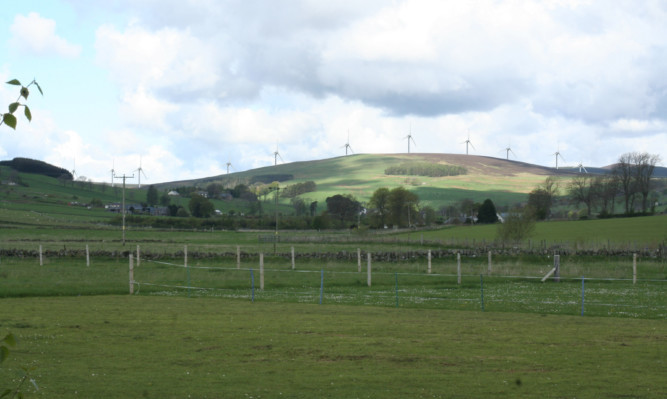 An impression of the Saddle Hill windfarm