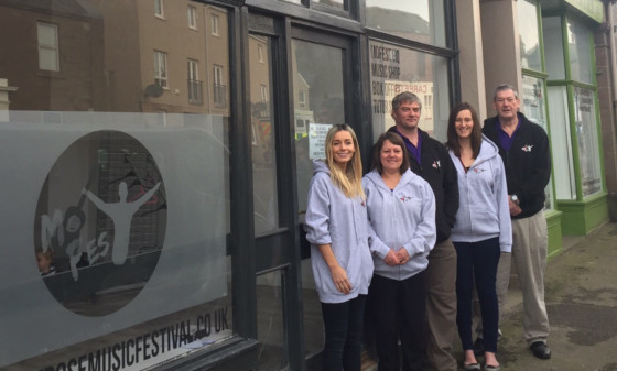 From left: Laura Murphy, Chris Brown, Colin Redpath, Catherine Low and John McDonald of the MoFest committee.