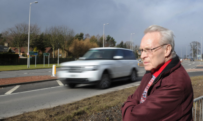 Ron Page, chairman of North Glenrothes Community Council, beside the Balfarg junction on the A92 near Glenrothes.