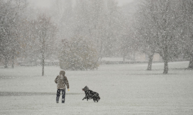 Heavy snow battered Perthshire over the weekend.