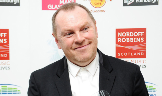 Murray Chalmers with his SSE Scottish Music award.