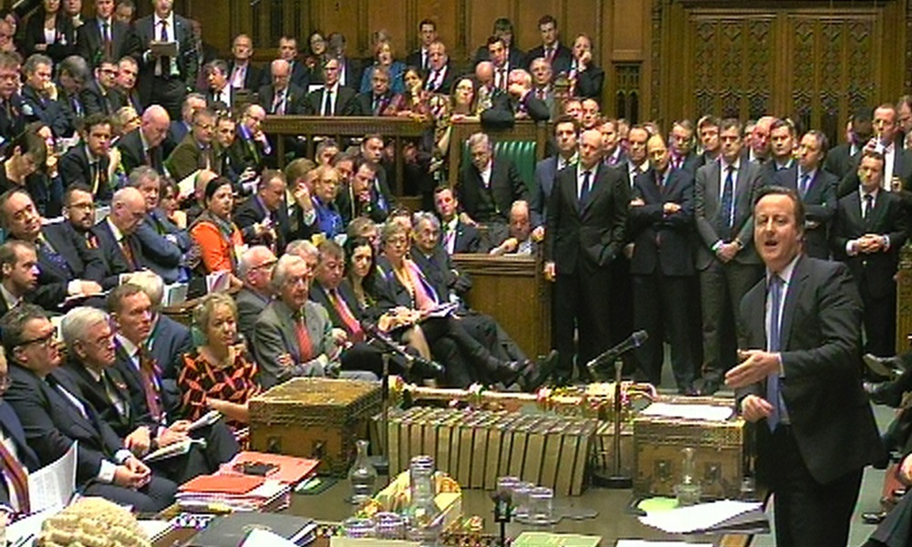 Prime Minister David Cameron speaking during the debate in the House of Commons on extending the bombing campaign against Islamic State to Syria. PRESS ASSOCIATION Photo. Picture date: Wednesday December 2, 2015. See PA story POLITICS Syria. Photo credit should read: PA Wire