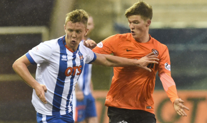 Blair Spittal in action against Kilmarnock.