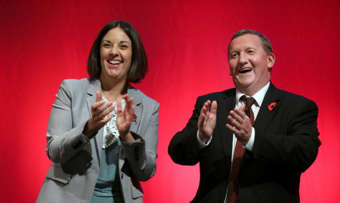 Labour's Scottish deputy leader Alex Rowley and leader Kezia Dugdale at party conference in Perth. Now rumours of power struggles dominate the party ahead of May's Holyrood election.