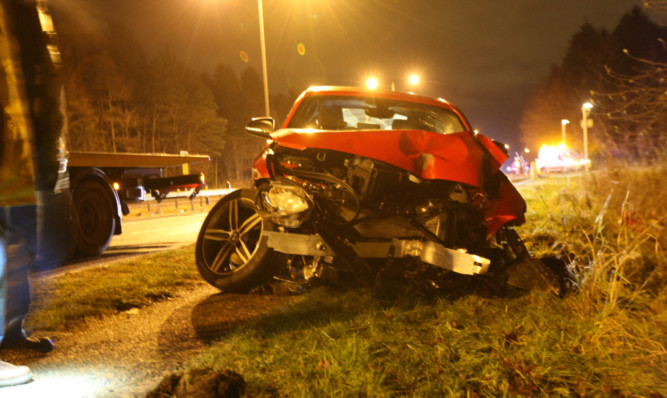 The collision caused disruption on the A90 near Dundee.