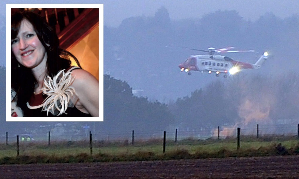 Kim Cessford, The Courier - 14.12.15 - pictured is the Coastguard helicopter that was searching over Tentsmuir forest for a missing woman