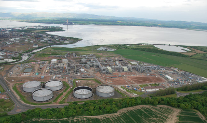 The BP fefinery site in Grangemouth.