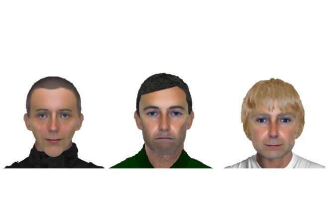 Police have released e-fit images of three men they want to trace in connection with the shooting.