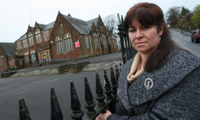 Blairgowrie and Rattray Community Council chairwoman Morag Young outside the former Hill Primary School.