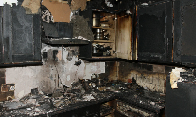 The devastating result of a kitchen fire earlier this year.