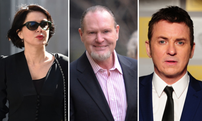 From left: Sadie Frost, Paul Gascoigne and Shane Ritchie were all awarded damages.