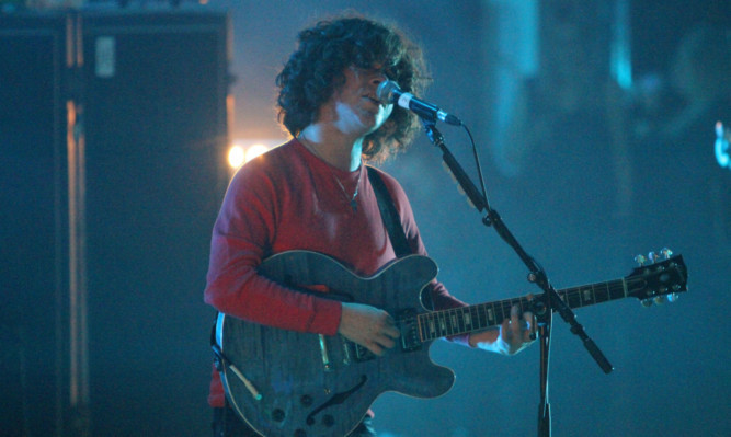 The View frontman Kyle Falconer on stage at the Caird Hall.