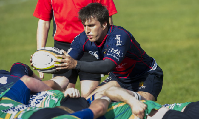 Andy Dymock's try opened the floodgates for Dundee HSFP against Peebles.