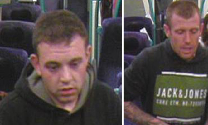 British Transport Police have released CCTV picutres of two men they are keen to trace.