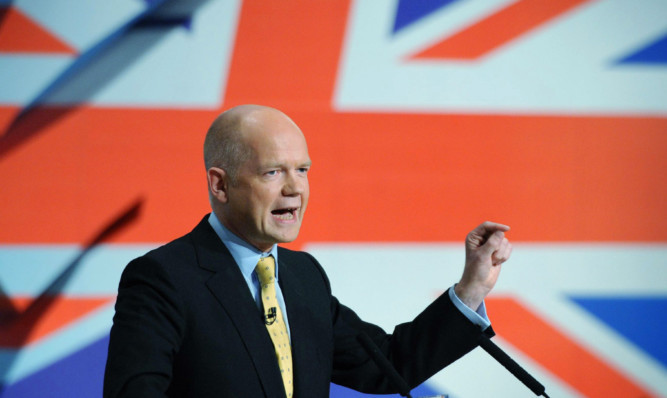 William Hague claimed a vote to leave the EU would strengthen the case for Scottish independence.