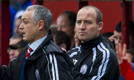 Ray McKinnon (left) and coach Darren Taylor.